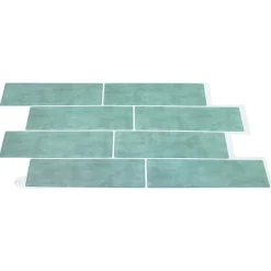 vidaXL Subway Tegel 10 st Grijs groen 29 x 21 cm Polyurethaan en PET