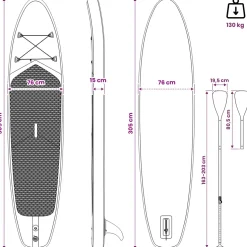 vidaXL SUP Board met zitplaats 2-in-1 POSEIDON 305 x 76 x 15 cm Groen