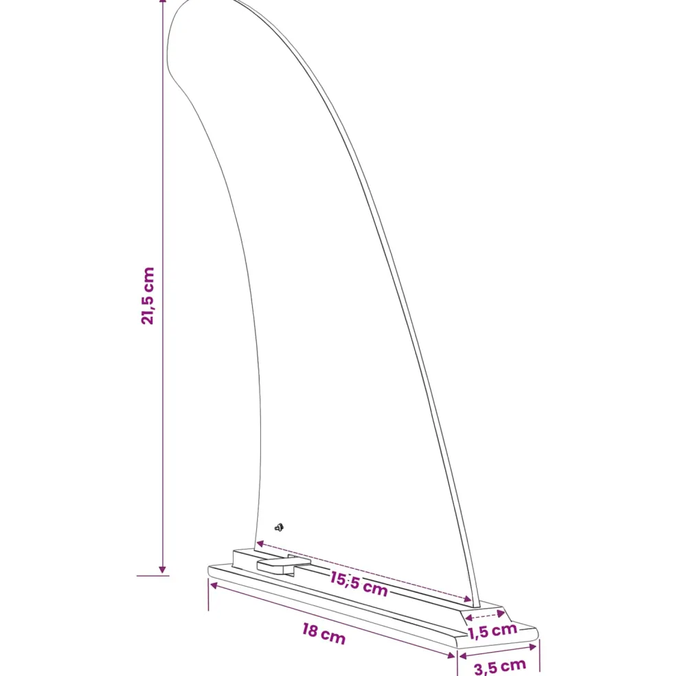 vidaXL SUP Vin 3,5 x 18 x 21,5 cm Nylon Zwart