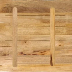 vidaXL Tafelblad met natuurlijke rand 40x40x3,8 cm massief mangohout