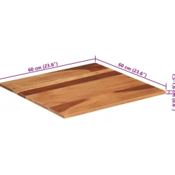 vidaXL Tafelblad 15-16 mm 60x60 cm massief acaciahout