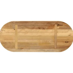 vidaXL Tafelblad ovaal 80x40x3,8 cm massief ruw mangohout