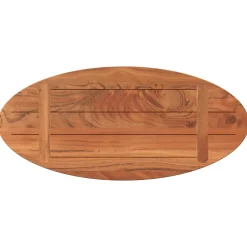 vidaXL Tafelblad ovaal 80x40x2,5 cm massief acaciahout