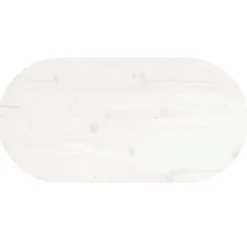 vidaXL Tafelblad ovaal 60x30x2,5 cm massief grenenhout wit