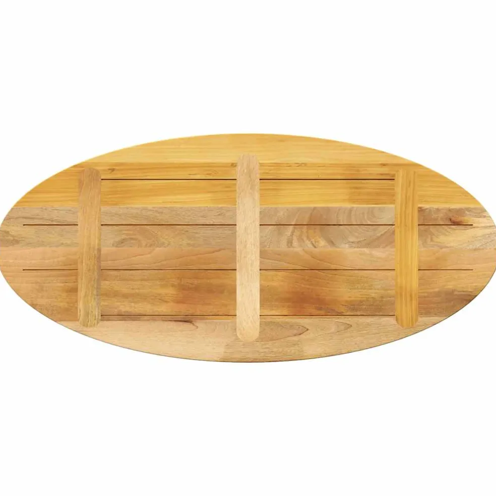 vidaXL Tafelblad ovaal 110x40x3,8 cm massief mangohout