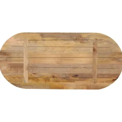 vidaXL Tafelblad ovaal 80x40x2,5 cm massief mangohout