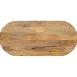 vidaXL Tafelblad ovaal 80x40x2,5 cm massief mangohout