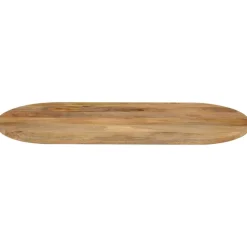 vidaXL Tafelblad ovaal 80x40x2,5 cm massief mangohout
