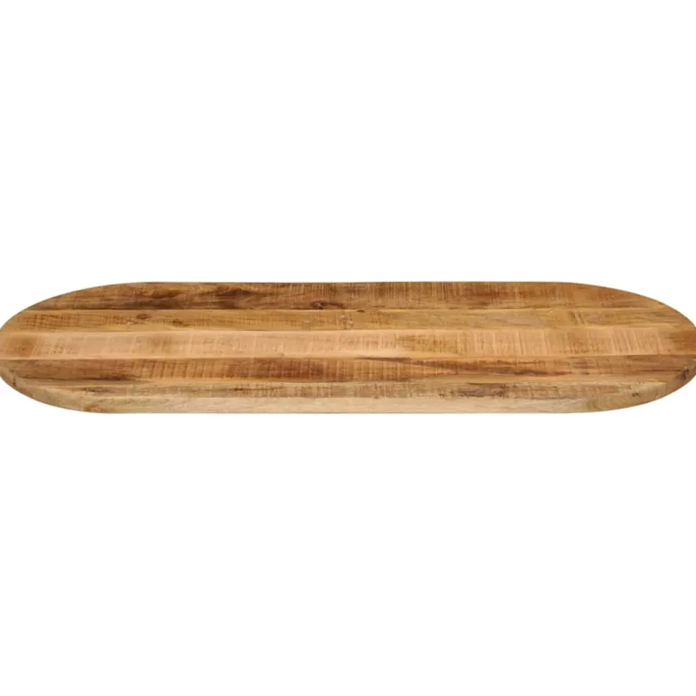vidaXL Tafelblad ovaal 80x40x2,5 cm massief ruw mangohout