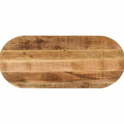 vidaXL Tafelblad ovaal 80x40x2,5 cm massief ruw mangohout