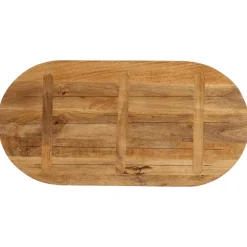 vidaXL Tafelblad ovaal 110x40x2,5 cm massief mangohout