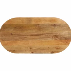 vidaXL Tafelblad ovaal 80x40x3,8 cm massief mangohout