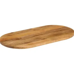 vidaXL Tafelblad ovaal 80x40x3,8 cm massief mangohout