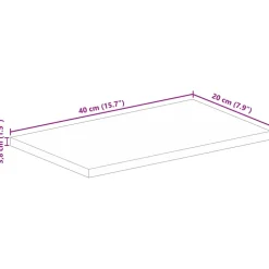vidaXL Tafelblad rechthoekig 40x20x3,8 cm massief mangohout