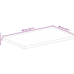 vidaXL Tafelblad rechthoekig 40x20x3,8 cm massief acaciahout