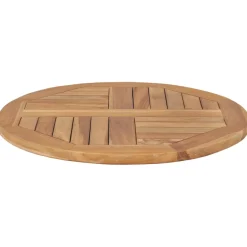 vidaXL Tafelblad rond 2,5 cm 60 cm massief teakhout