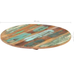 vidaXL Tafelblad rond 15-16 mm 40 cm massief gerecycled hout