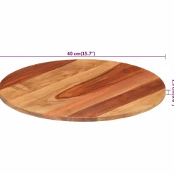 vidaXL Tafelblad rond 15-16 mm 40 cm massief acaciahout