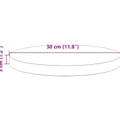 vidaXL Tafelblad rond Ø30x3 cm massief grenenhout wit