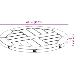 vidaXL Tafelblad rond Ø 40x2 cm massief acaciahout