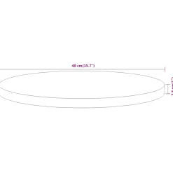 vidaXL Tafelblad rond Ø40x2,5 cm massief acaciahout