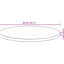 vidaXL Tafelblad rond Ø 40x2 cm massief acaciahout