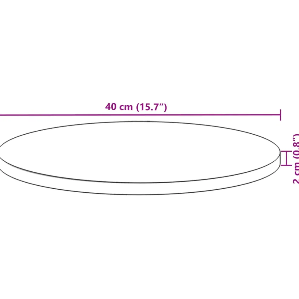 vidaXL Tafelblad rond Ø 40x2 cm massief acaciahout