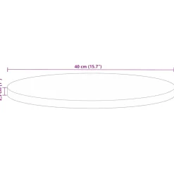 vidaXL Tafelblad rond Ø 40x2,5 cm massief gerecycled hout