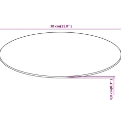 vidaXL Tafelblad van gehard glas 300 mm rond