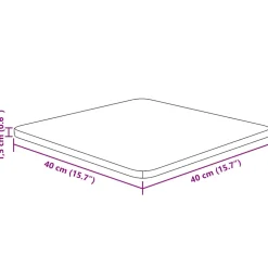 vidaXL Tafelblad vierkant 40x40x1,5cm behandeld eiken donkerbruin