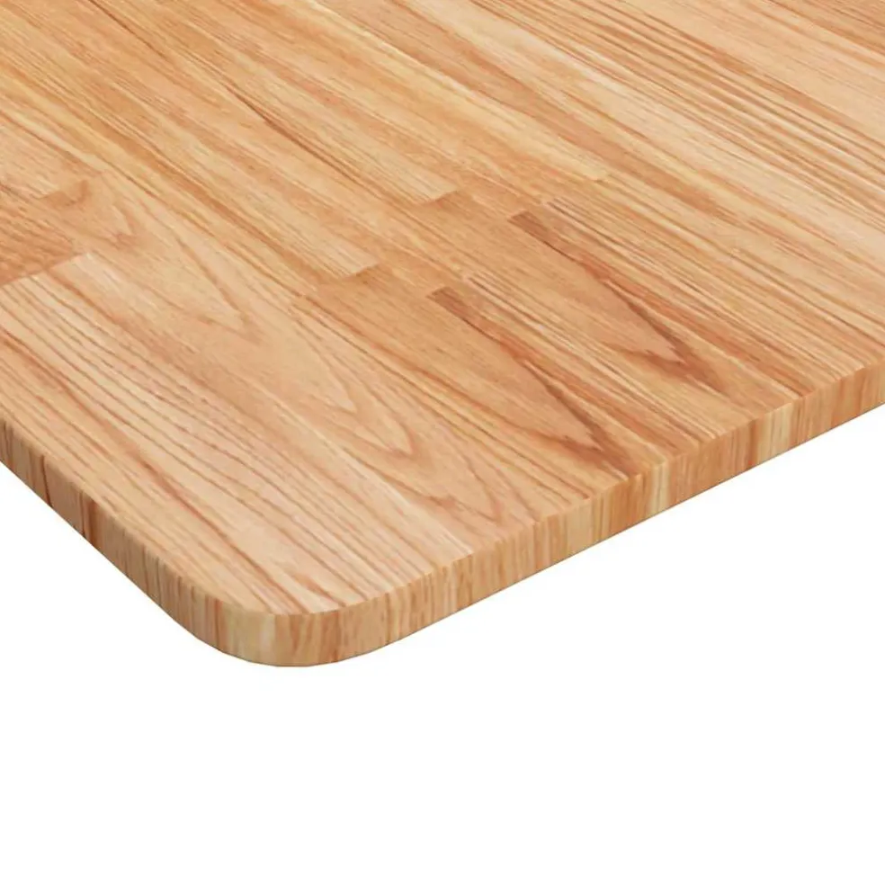 vidaXL Tafelblad vierkant 40x40x1,5cm massief eiken lichtbruin
