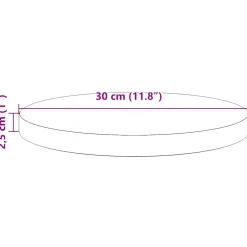 vidaXL Tafelblad Ø30x2,5 cm massief grenenhout wit