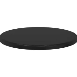 vidaXL Tafelblad Ø 30 x 1,5 cm Rond Bewerkt hout Zwart
