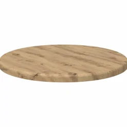 vidaXL Tafelblad Ø 30 x 1,5 cm Rond Bewerkt hout Artisanaal eiken