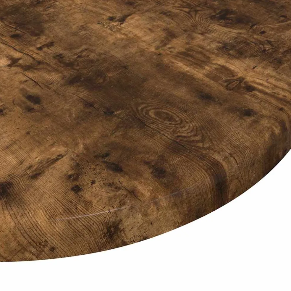 vidaXL Tafelblad Ø 30 x 1,5 cm Rond Bewerkt hout Gerookt eiken