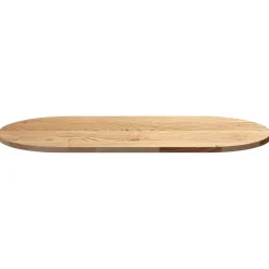 vidaXL Tafelblad 100x50x2 cm ovaal massief eikenhout