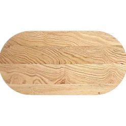 vidaXL Tafelblad 100x50x2 cm ovaal massief eikenhout