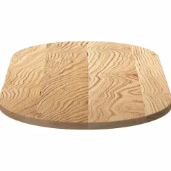 vidaXL Tafelblad 100x50x2 cm ovaal massief eikenhout