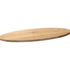 vidaXL Tafelblad 80x40x2 cm ovaal massief eikenhout