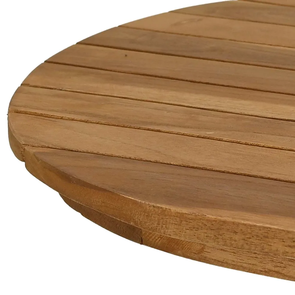 vidaXL Tafelblad 80 x 40 x 3,5 cm Ovaal Massief Teakhout Naturel
