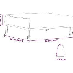 vidaXL Tafel Dek 62 x 62 x 15 cm 600D Oxford Stof Vierkant Waterdicht