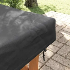 vidaXL Tafel Dek 82 x 182 x 15 cm Stof Rechthoekig Waterdicht Zwart