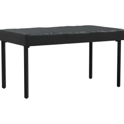 vidaXL Tafel Dek 122 x 72 x 15 cm Stof Rechthoekig Waterdicht Zwart