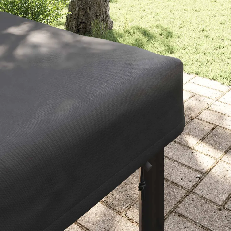 vidaXL Tafel Dek 122 x 72 x 15 cm Stof Rechthoekig Waterdicht Zwart