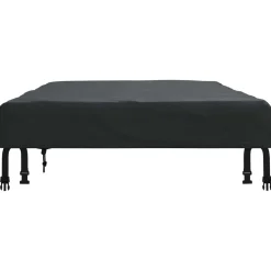 vidaXL Tafel Dek 122 x 72 x 15 cm Stof Rechthoekig Waterdicht Zwart