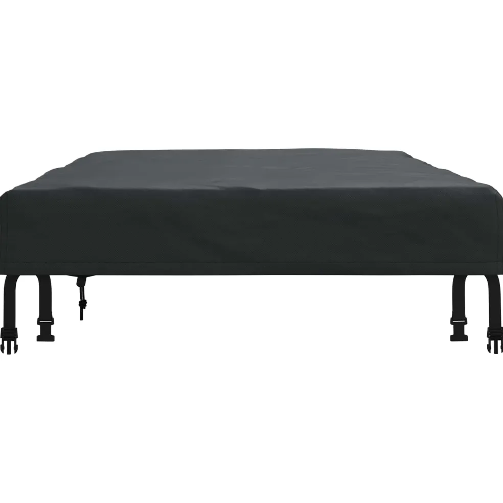 vidaXL Tafel Dek 122 x 72 x 15 cm Stof Rechthoekig Waterdicht Zwart