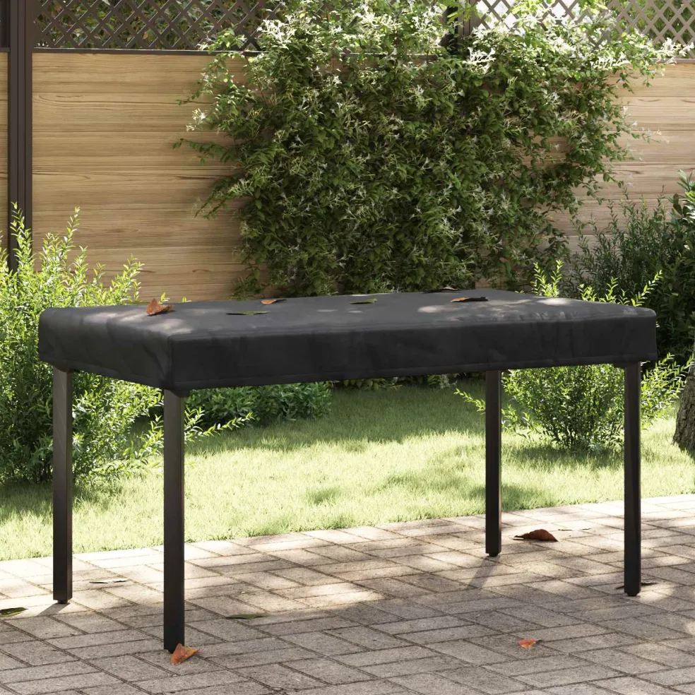 vidaXL Tafel Dek 122 x 72 x 15 cm Stof Rechthoekig Waterdicht Zwart