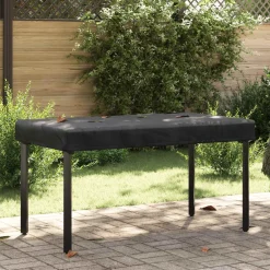 vidaXL Tafel Dek 122 x 72 x 15 cm Stof Rechthoekig Waterdicht Zwart