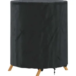 vidaXL Tafel Dek 62 x 62 x 70 cm Stof Rond Waterdicht Zwart