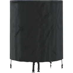 vidaXL Tafel Dek 62 x 62 x 70 cm Stof Rond Waterdicht Zwart